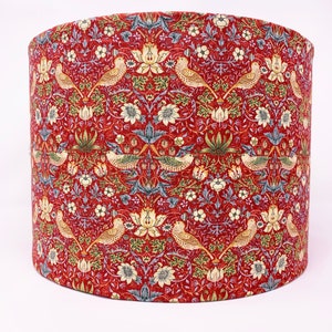 Morris Strawberry Thief Lampenschirm, kleiner roter Vogel, Jugendstil Lampenschirm Lichtschirm, für Tisch- oder Stehlampen oder Deckenleuchten