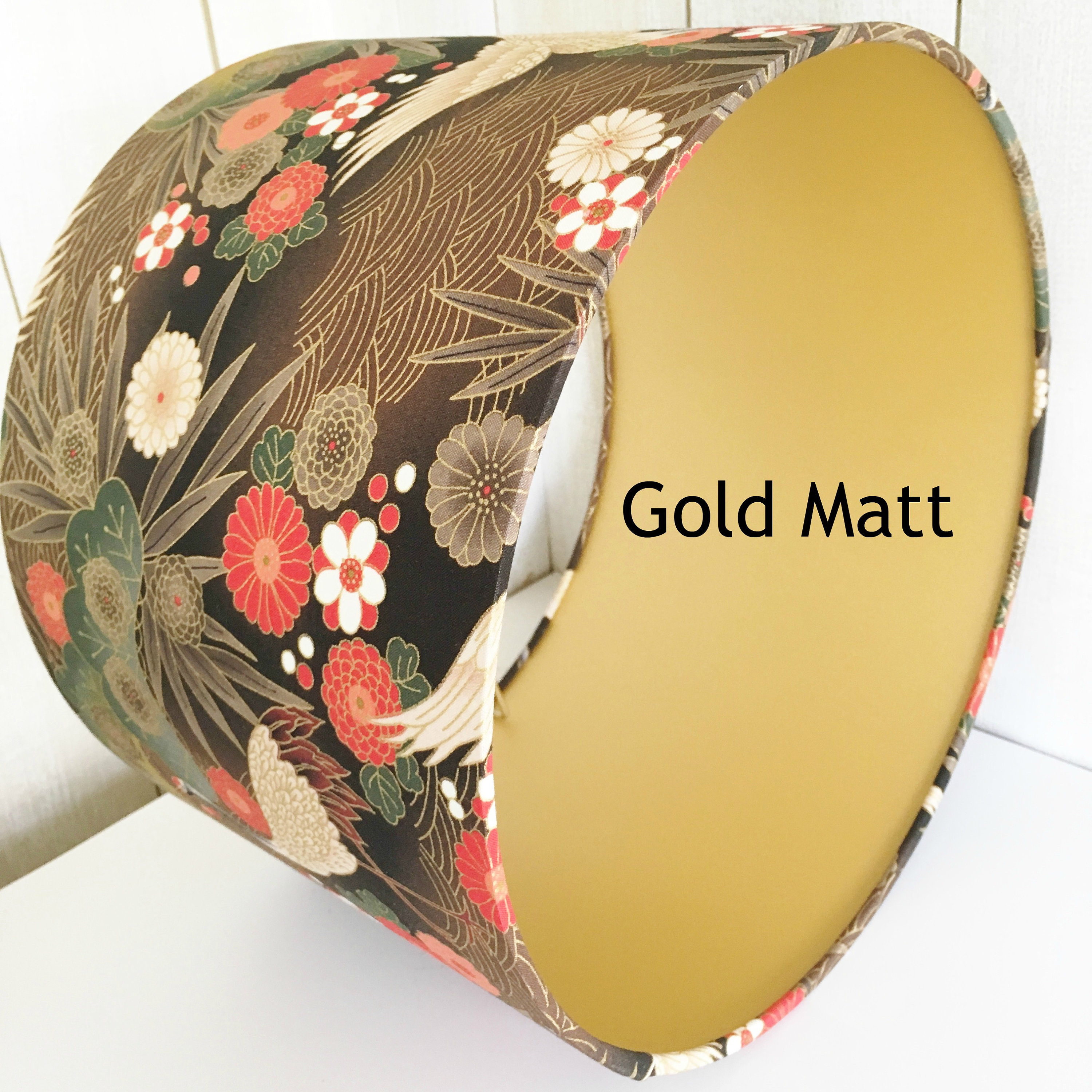Oriental lampshade Japanese lamp shade crane or heron for Etsy