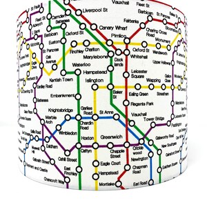 Abat-jour métro londonien, abat-jour tube carte, abat-jour pour lampes de table, lampadaires ou plafonniers