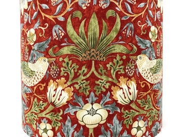 Morris Strawberry Thief lampshade, William red Art Nouveau lamp shade light shade, for table or standard lamps or ceiling lights