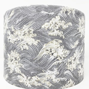 Waves Lampenschirm, japanischer Lampenschirm, Kanagawa Hokusai Sea Grey Shade, für Tisch- oder Stehlampen oder Deckenleuchten