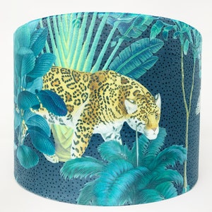 Leopard lampshade, jungle tropical lamp shade, light shade for table or standard lamps or ceiling lights