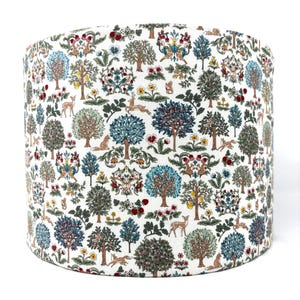 Art Nouveau Forest lampshade cream lamp shade for standard lamps or ceiling lights