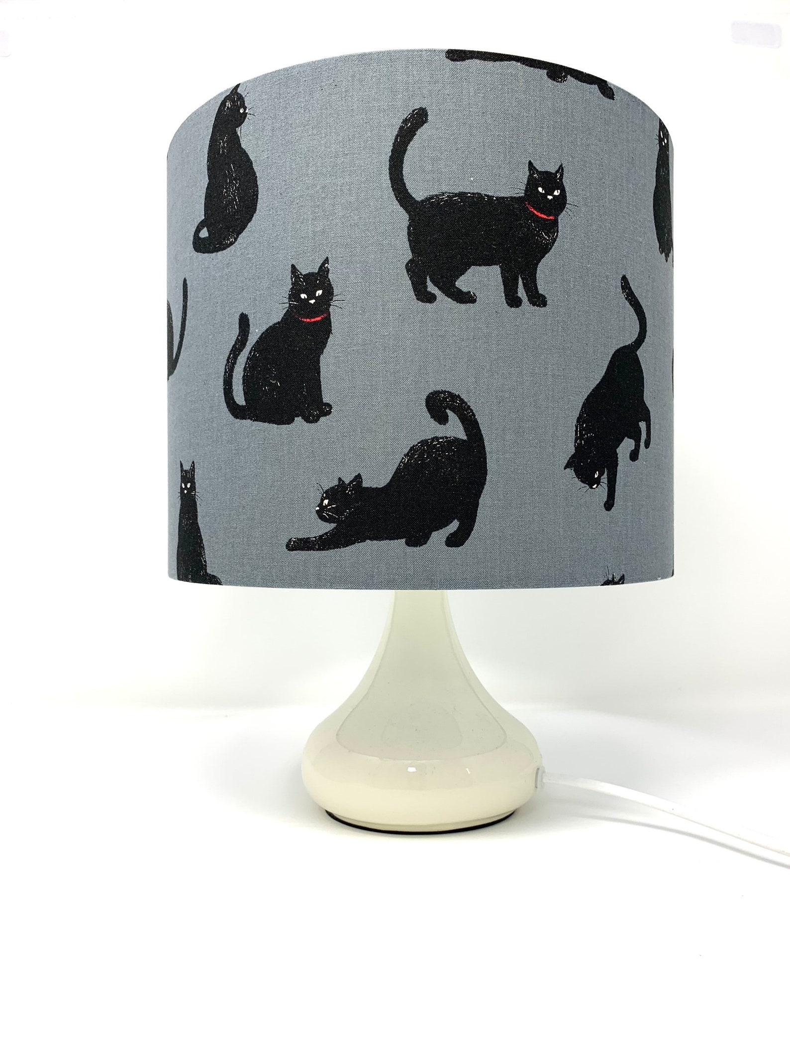 Cats Lampshade Black Cat Lamp Shade Grey Light Shade for Etsy UK