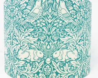 Pantalla de lámpara William Morris, pantalla de luz de lámpara Art Nouveau de pájaro Brer Rabbit, para lámparas de mesa o estándar o luces de techo