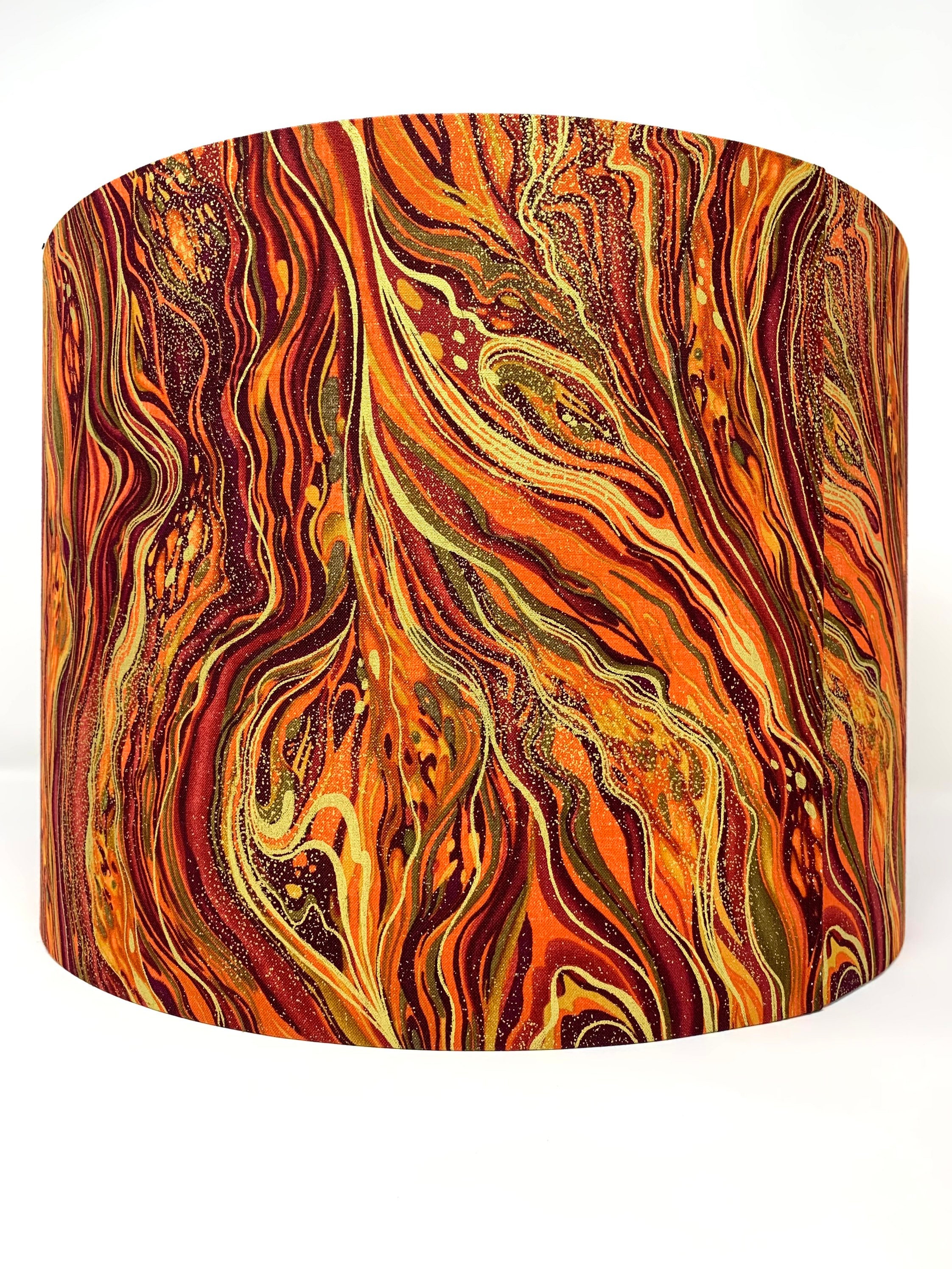 Marbled Lampshade Marble Effect Lamp Shade Lava Orange Light