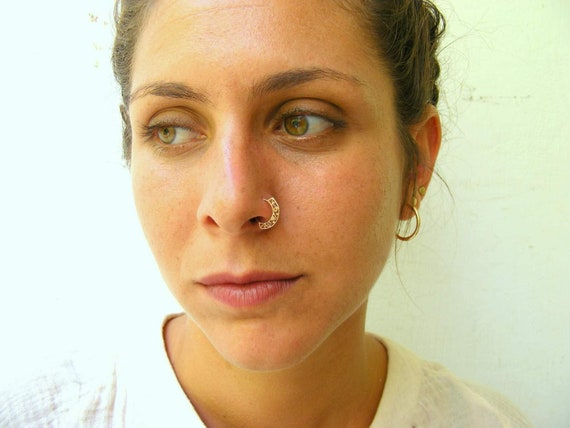 New Magnetic False Nose Ring, Titanium Steel Non-Perforated Nose Ring Nose  Jewelry - Walmart.com