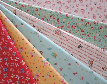 Bundle of 1\8 of Yuwa Atsuko Matsuyama 30's Collection Fabric. Approx 9" x 21" Made in Japan