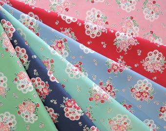 Bundle of 1\8 of Yuwa Atsuko Matsuyama 30's Collection Flower Doiry Fabric. Approx 9" x 21" Made in Japan