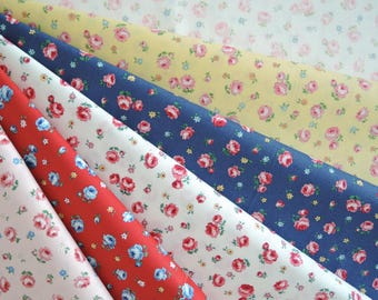 Bundle of 1\8 of Yuwa Atsuko Matsuyama 30's Collection Charming Rose in 6 Colorways. Approx 9" x 21" Made in Japan