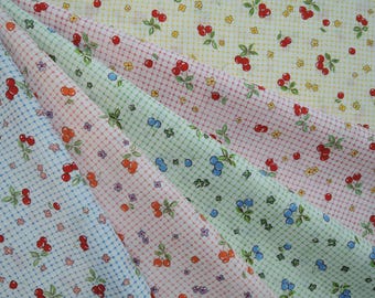 Bundle of 1\8 of 30's collection Happy Message Cherries in 5 colorways. Made in Japan