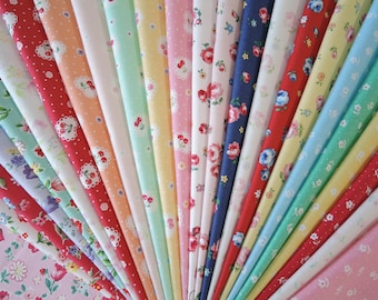 Bundle of 9" x 10" of Yuwa Atsuko Matsuyama 30's Collection Fabric. Made in Japan