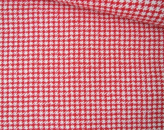 Half Yard of Yuwa Live Life Collection Houndstooth in Red. Approx. 18" x 42"   Made in Japan