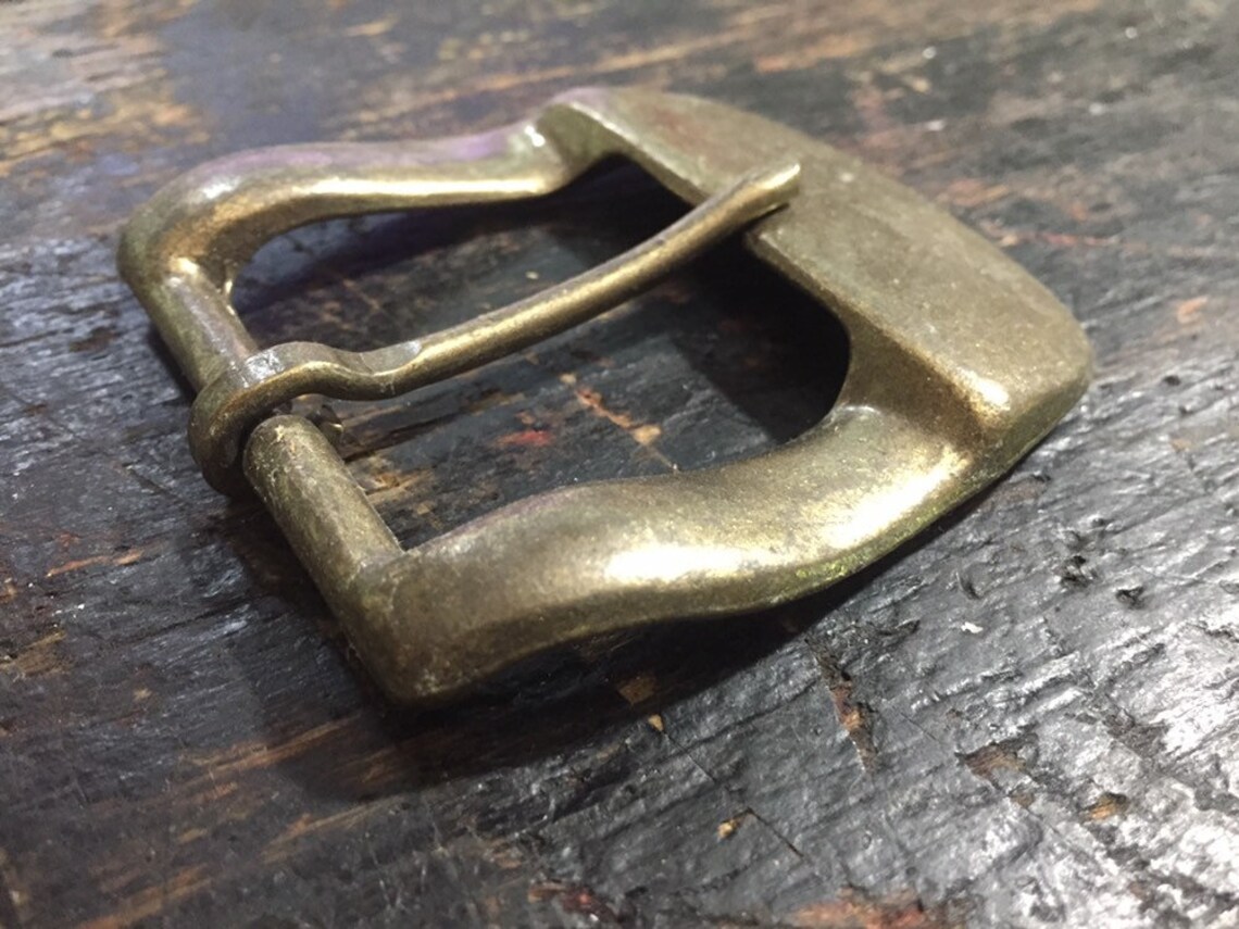 Solid Brass Harness Buckle Vintage Western Etsy