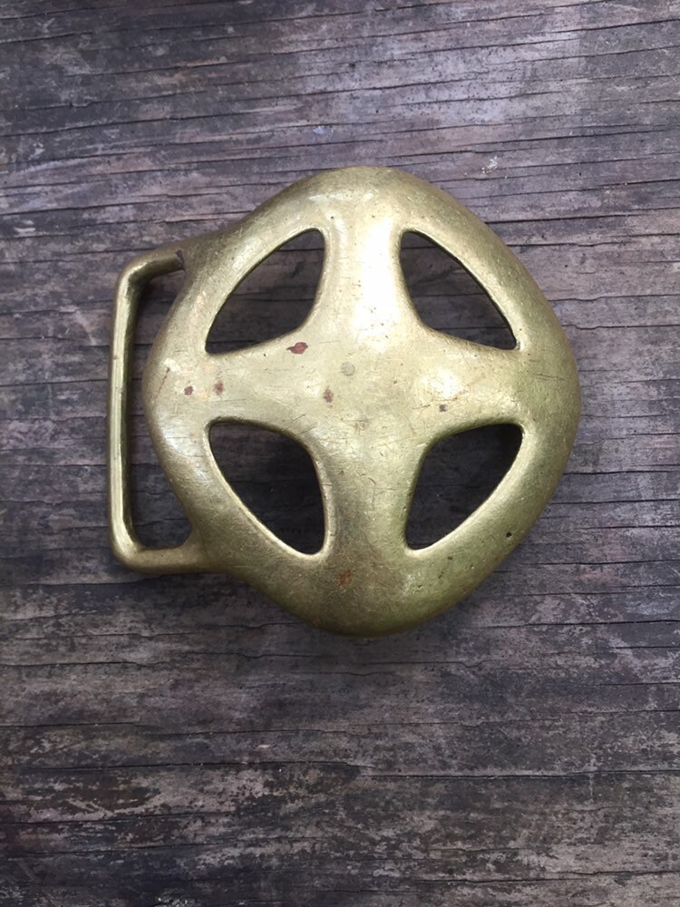 Solid Brass Harness Buckle Vintage Western Etsy