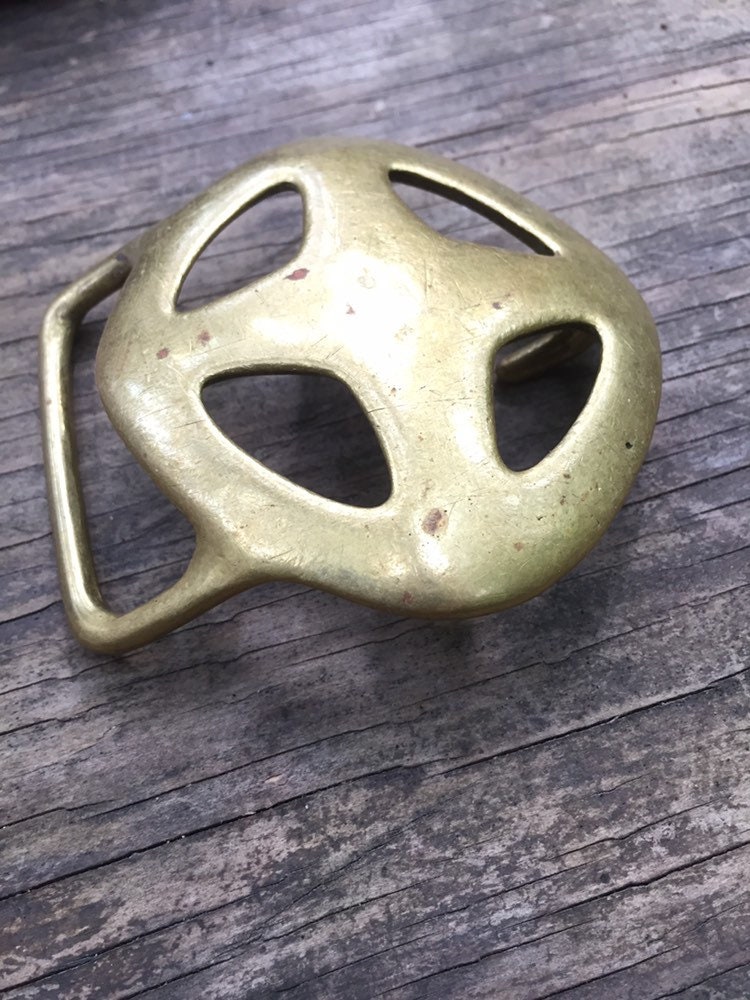 Solid Brass Harness Buckle Vintage Western Etsy