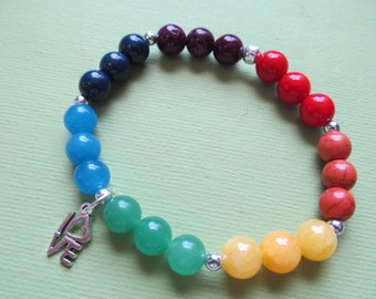 Pride Bracelet LBGTQ Bracelet Rainbow Bracelet Pride Month Stretch Bracelet Size 7 1/2 Inches