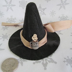 Miniature Witch Hat-Coffee Witch Mini Hat