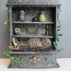 Miniature Mausoleum Cupboard-Dollhouse Cabinet Mausoleum