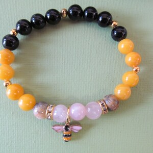 Bee Bracelet Stretch Bracelet Charm Bracelet