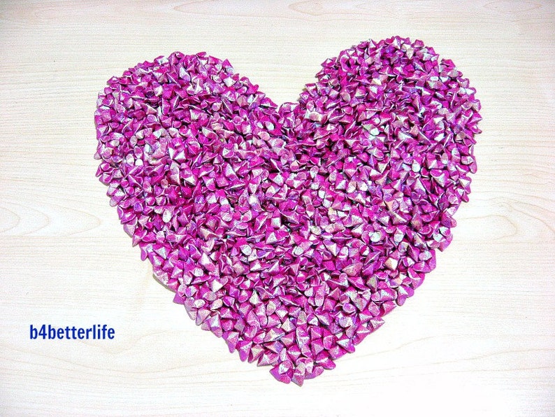 TX paper series . 999pcs Mini Size Maroon Color 3D Origami Hearts LOVE.