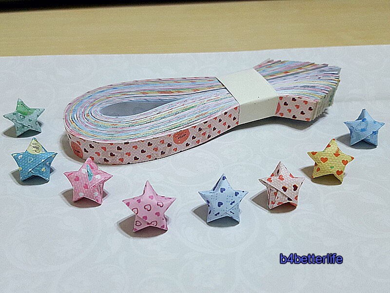 A Pack of 256 Strips DIY Origami Star Paper for Folding Medium