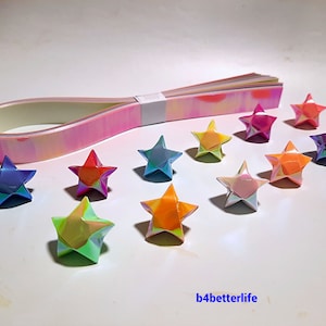 140 Strips of Origami Paper Stars Kit for Big Lucky Stars. 50cm X