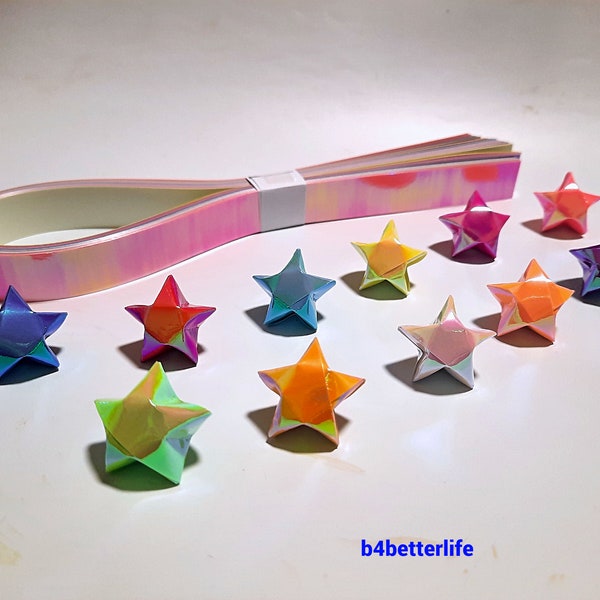 140 Strips of Origami Paper Stars Kit For Big Lucky Stars. 50cm x 1.8cm. (AV paper series). #SPK-132.