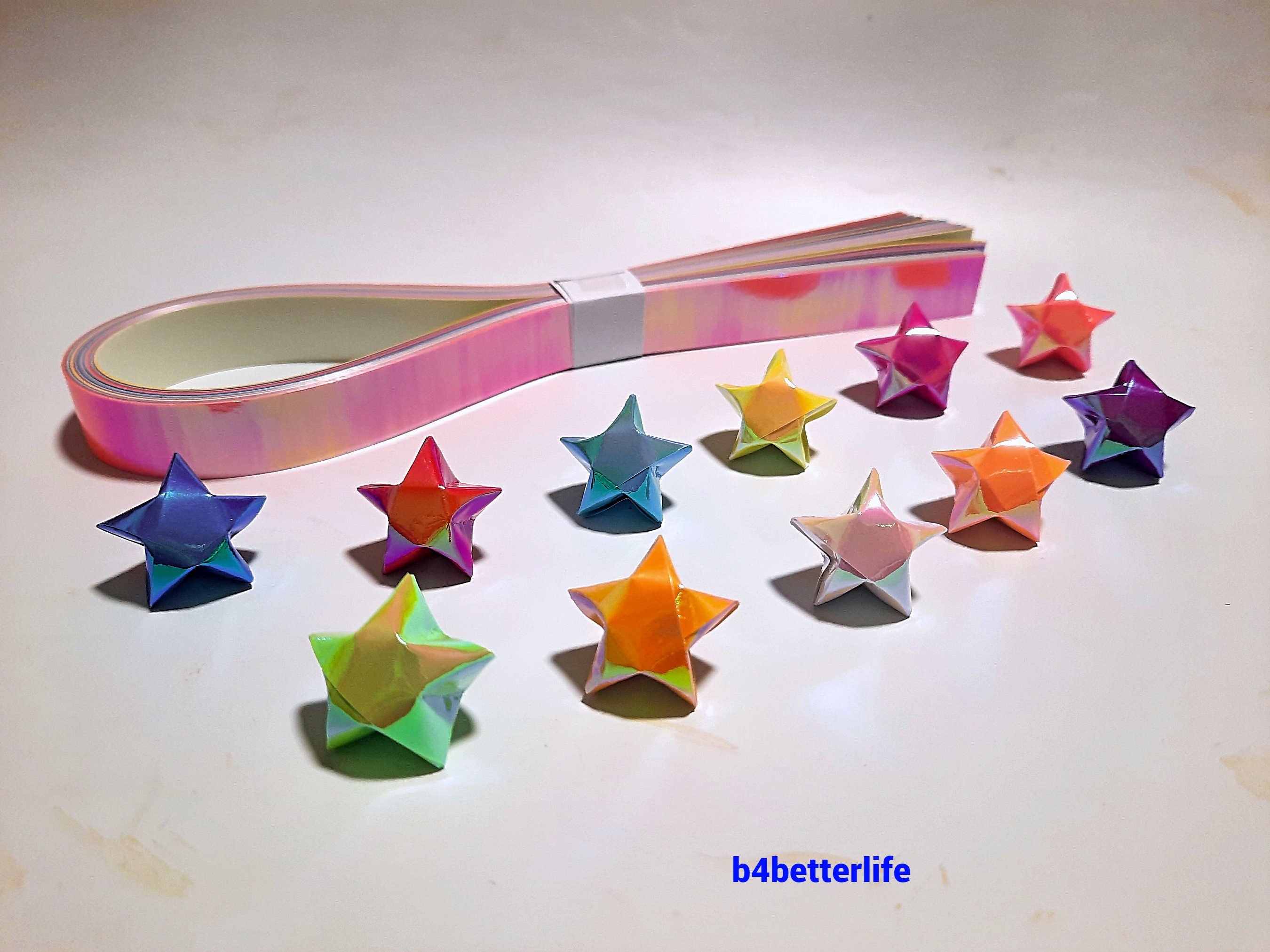 Origami Lucky Star Paper Strips Fresh Clover Mixed Designs Star