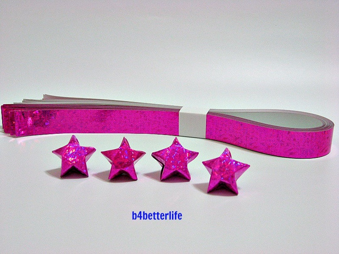 140 Strips of PINK Color DIY Origami Paper Stars Folding Kit for Big