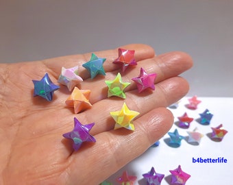 500pcs Assorted Colors Mini Size Origami Lucky Stars Hand-folded From 24.5cm x 1.0cm Paper Strips. (AV paper series). #FOS-165.