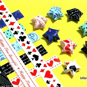 500 strips of DIY Origami Lucky Stars Paper Folding Kit. 26cm x 1.2cm. #C156. (XT Paper Series).