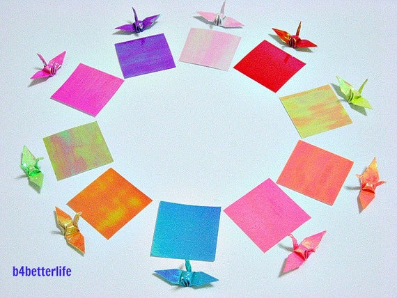 Lot Von 500 Blatt 1 Zoll Origami Kranich Papier Falten Kit In Verschiedenen Farben 1 X 1 Av Papier Serie Crk 102