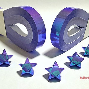 400 strips of Dark Blue Color DIY Origami Lucky Stars Medium Size Paper Folding Kit. 24.5cm x 1.2cm. (AV Paper Series). #SPK-203.