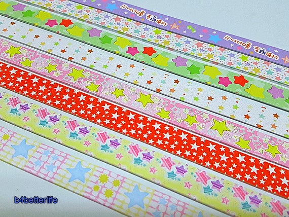 Pack of 400 Strips Mini Size Lucky Stars Origami Paper Kits in