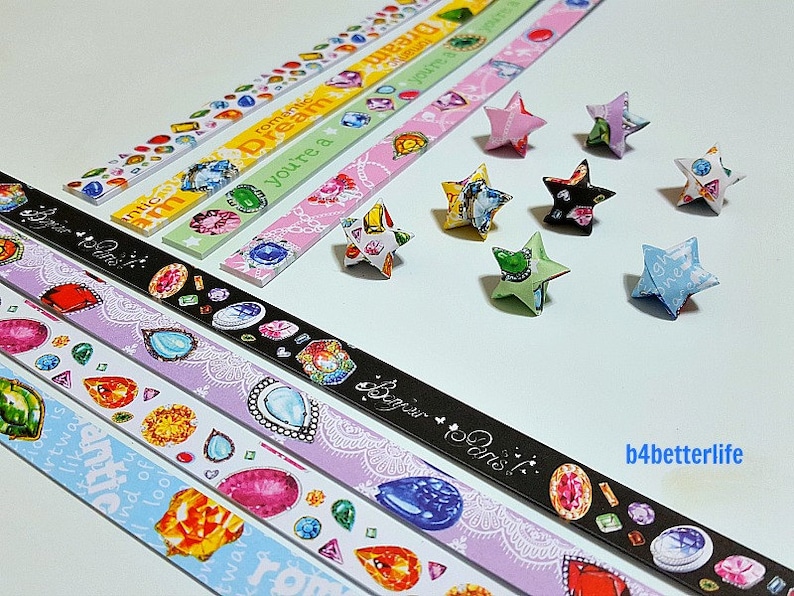 500 Strips of DIY Origami Lucky Stars Paper Folding Kit. 26cm Etsy