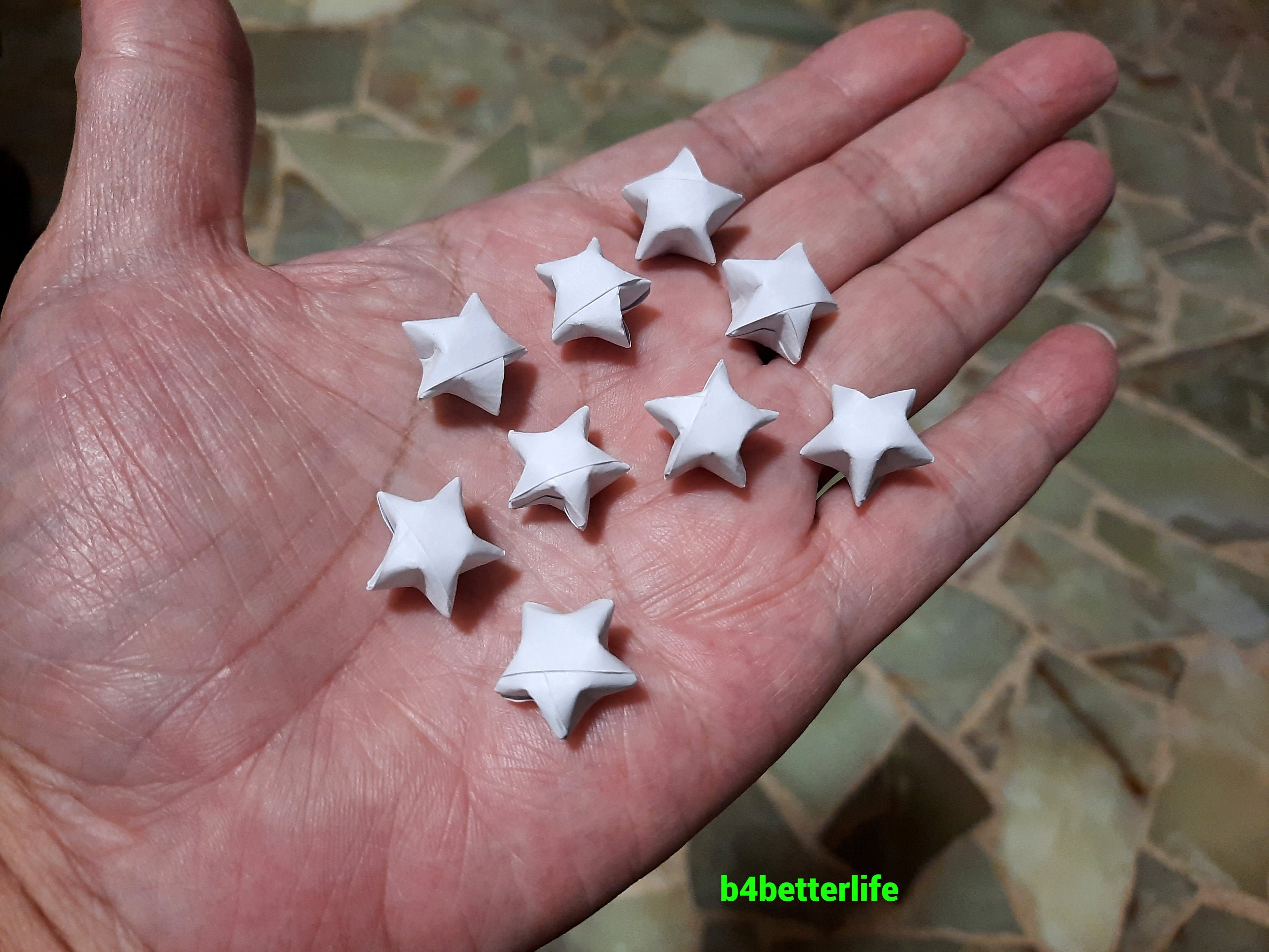400 Strips of White Color DIY Origami Lucky Stars Medium Size