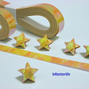 Pack of 400 Strips Mini Size Lucky Stars Origami Paper Kits in Assorted  Colors. 24.5cm X 1.0cm. AV Paper Series. spk-165a. 