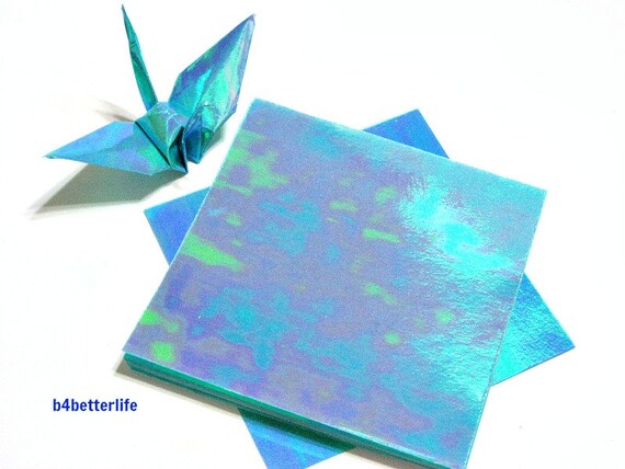 Download 100 Sheets 3 x 3 Blue Color DIY Chiyogami Yuzen Paper ...