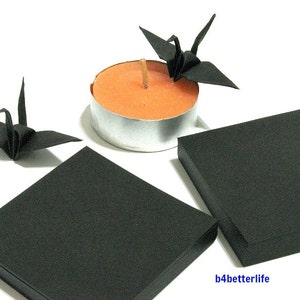 400 fogli 2 "x 2" Kit di piegatura di carta Chiyogami Yuzen fai-da-te di colore nero per gru di origami "Tsuru". (serie di carta KR). #CRK-14.