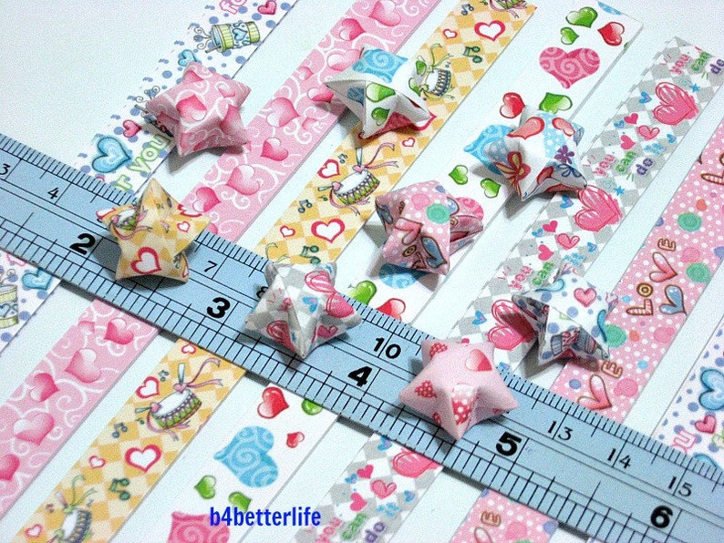 #C032. 26cm x 1.2cm XT Paper Series . 250 strips of DIY Origami Lucky Stars Paper Folding Kit