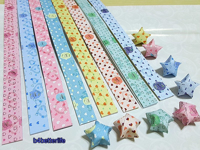 A Pack of 256 Strips DIY Origami Star Paper for Folding Medium Size Lucky  Stars. 24.5x1.2cm. XT Paper Series. B076. 