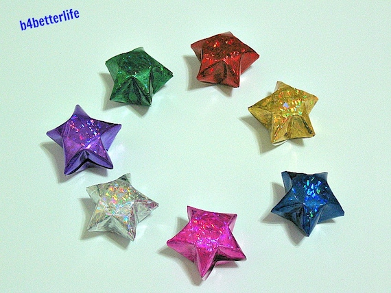 ラッキースター　大きなサイズ　折り紙　ハンドメイド　パーツ ラッキースター 大きなサイズ 折り紙 ハンドメイド パーツ