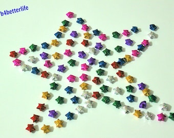 160pcs Tiny Origami Lucky Stars Hand-folded from 4D Glittering Paper. #FOS-60.