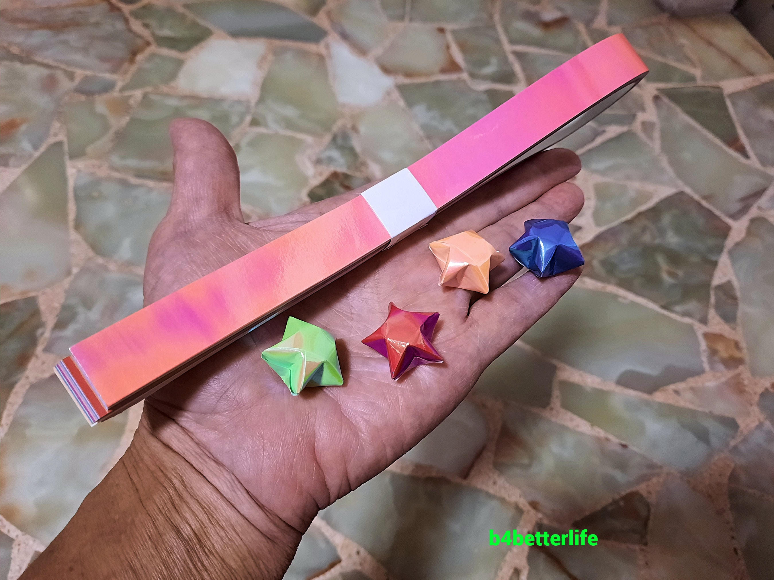 1080 Sheets Origami Stars Paper Strips Double Sided Lucky Colorful Star  Decoration Folding Paper for Mother's Day Women Gifts Arts Crafting  Supplies, DIY Projects 