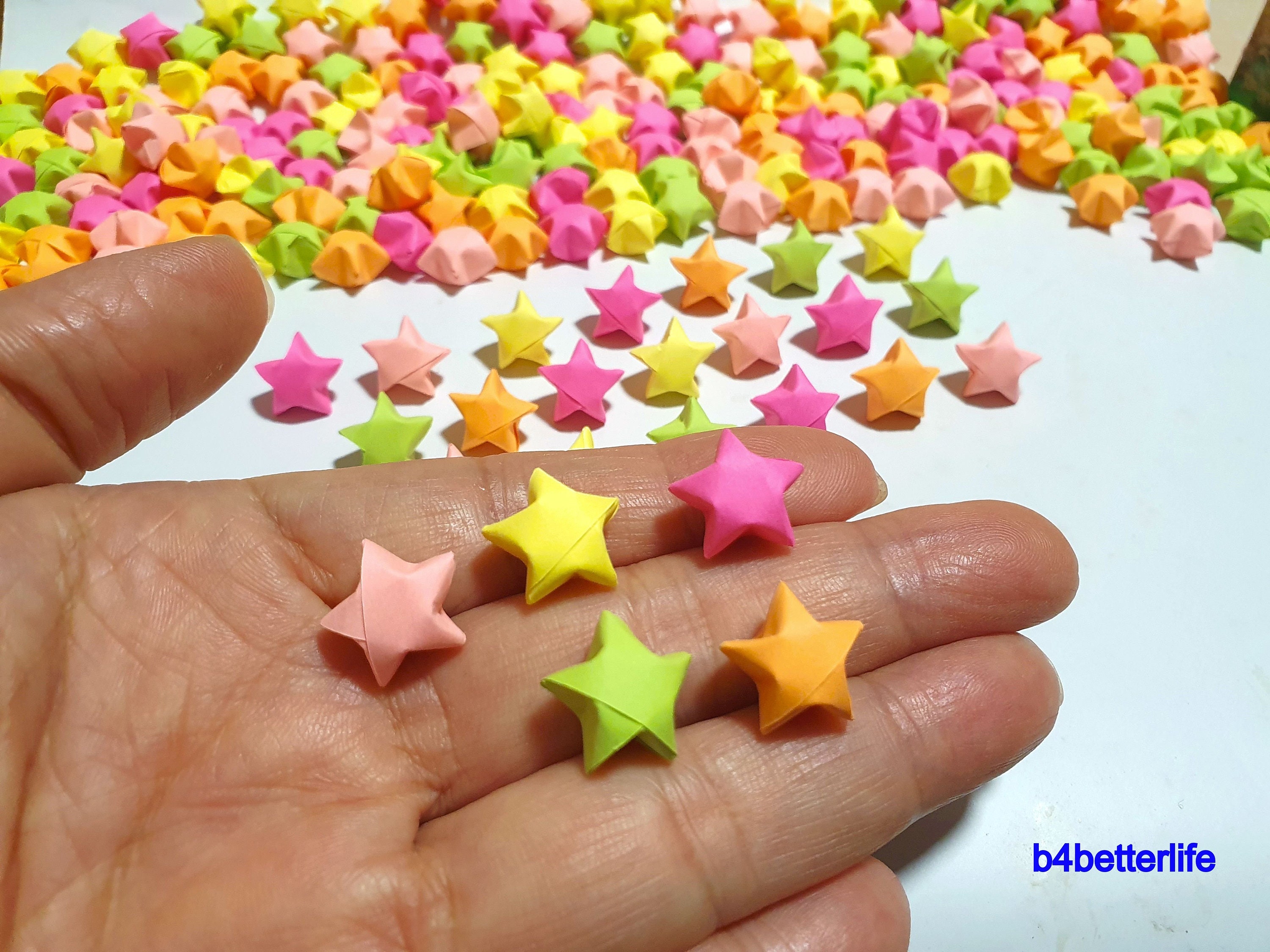 Pack of 400 Strips Mini Size Lucky Stars Origami Paper Kits in