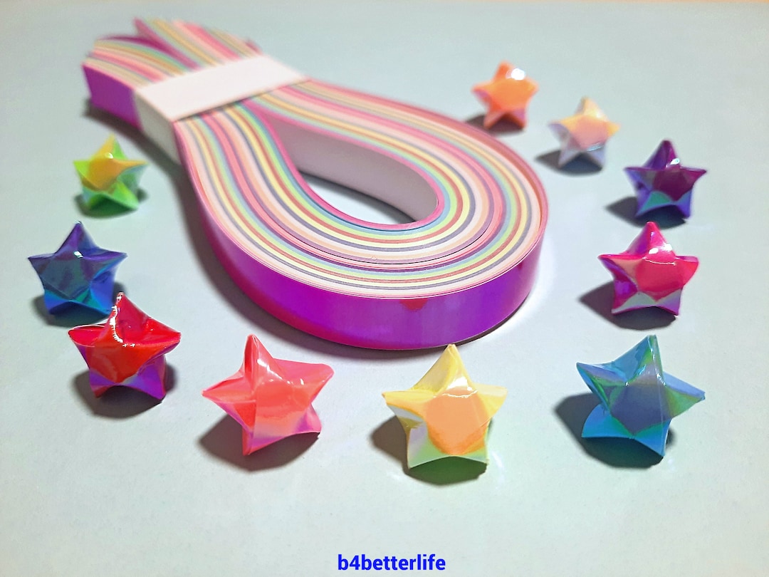 420PCS Origami Star Paper Strips, Lucky Star Paper Strips, Origami