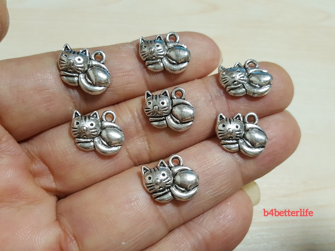 Lot of 30pcs Antique Silver Tone 