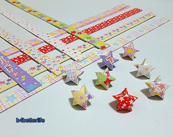 400 strips of DIY Origami Lucky Stars Paper Folding Kit. 26cm x 1.2cm. #P0805. (XT Paper Series).