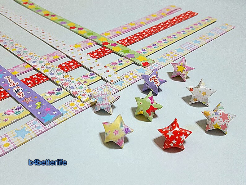 400 Strips of DIY Origami Lucky Stars Paper Folding Kit. 26cm Etsy